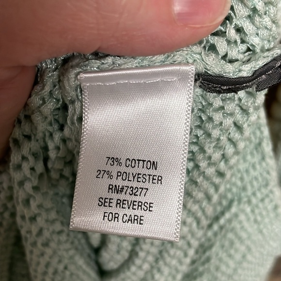 Size large minted green crewneck open knit sweater - Picture 5 of 7
